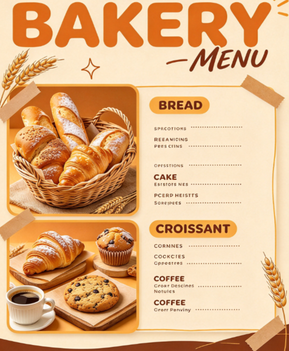 Bakery Menu Template