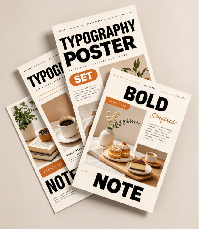 Typography Poster Template Set